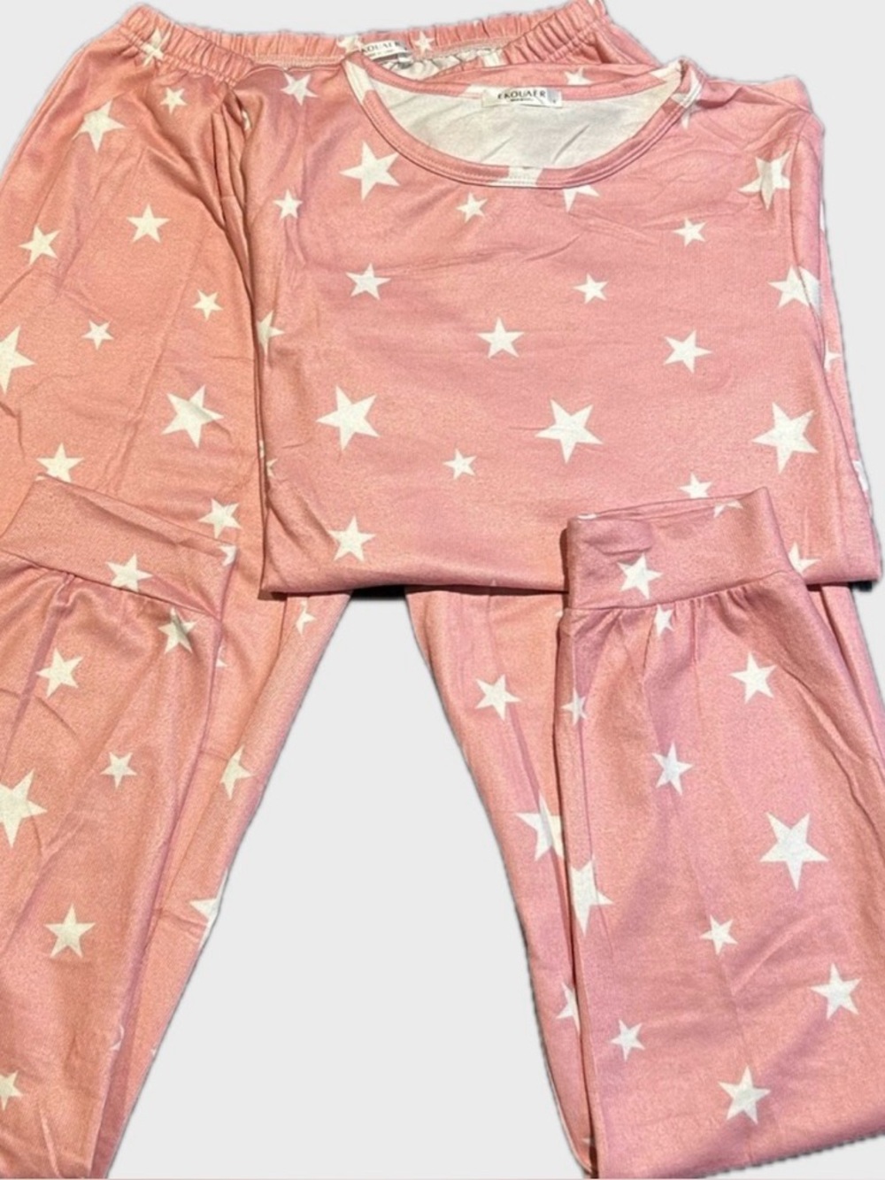 Pyjama Set with Star Print in Pink and White NWOT